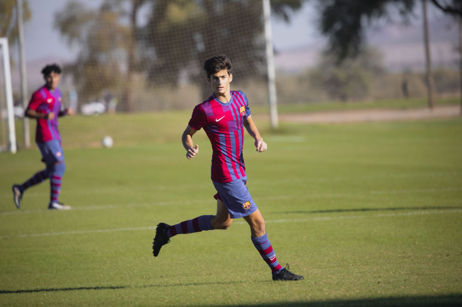 Youth soccer action shot