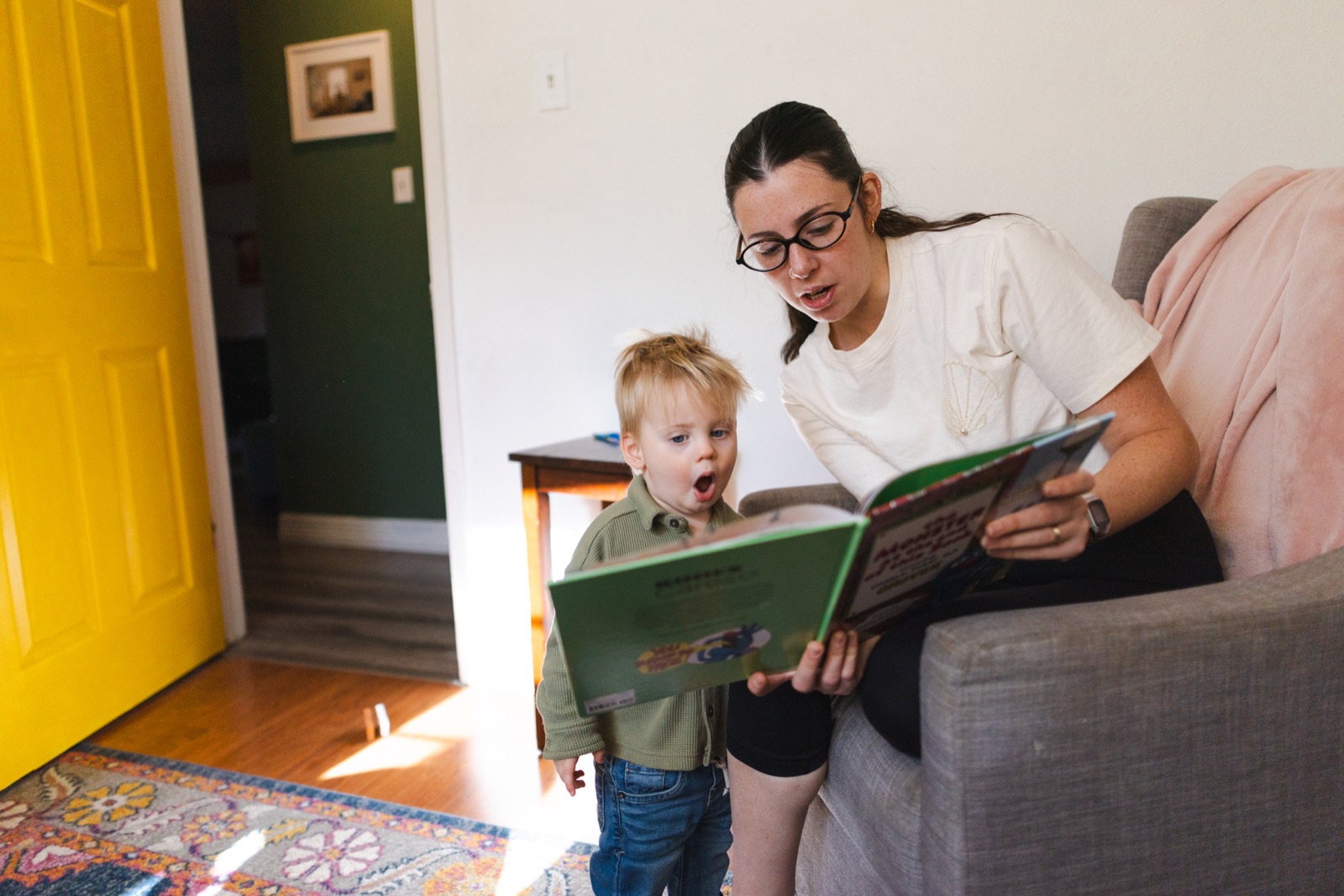 Lifestyle portrait, mother and toddler