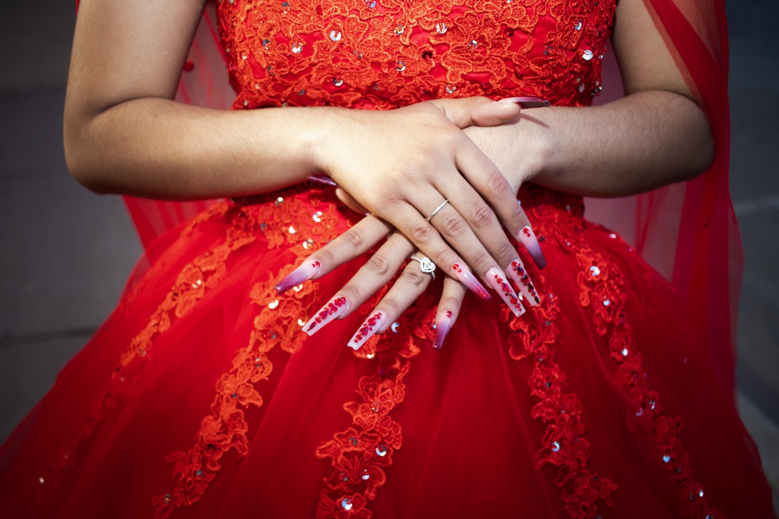 Quinceañera detail portrait
