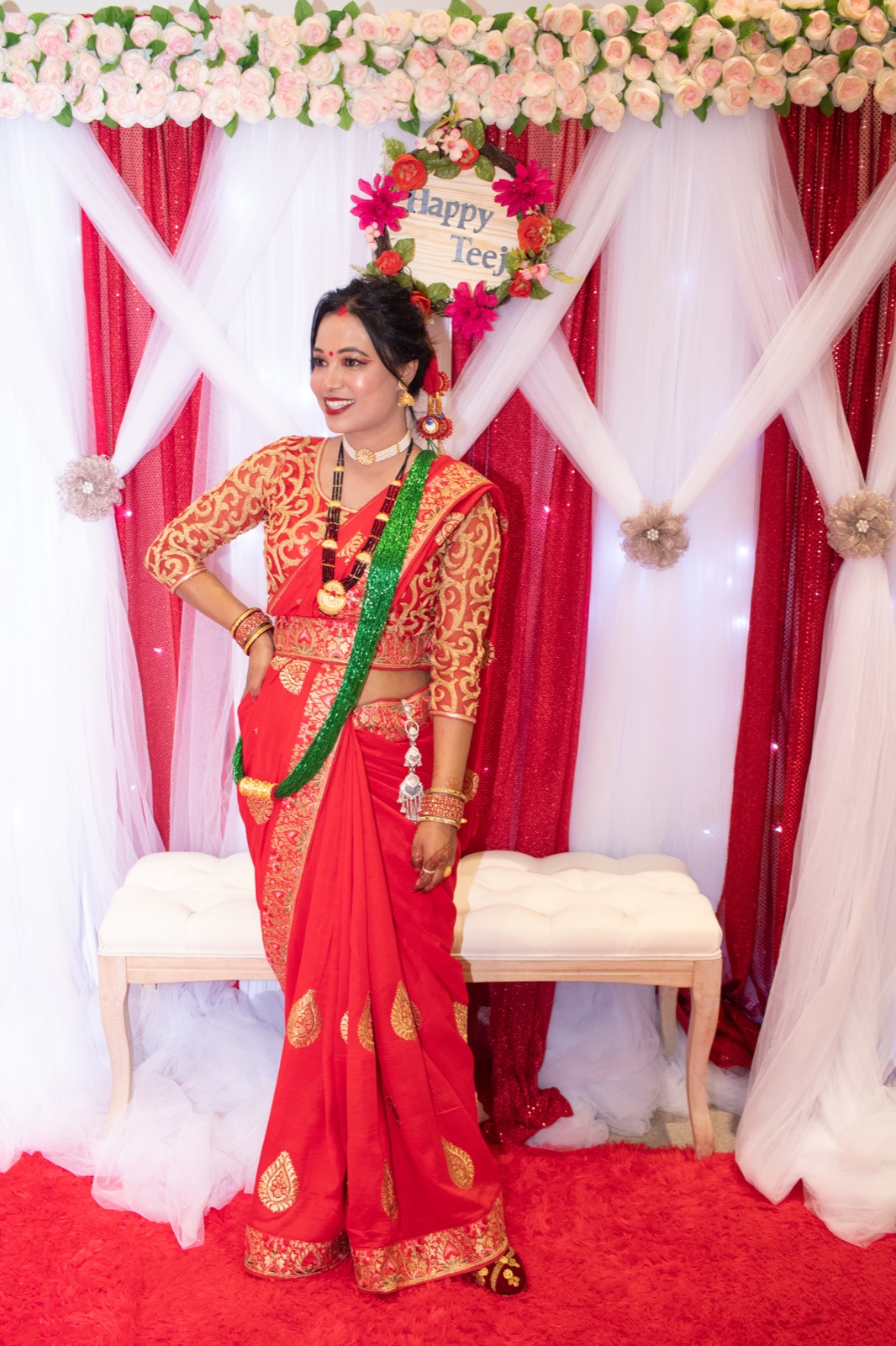 Cultural celebration portrait, Teej festival