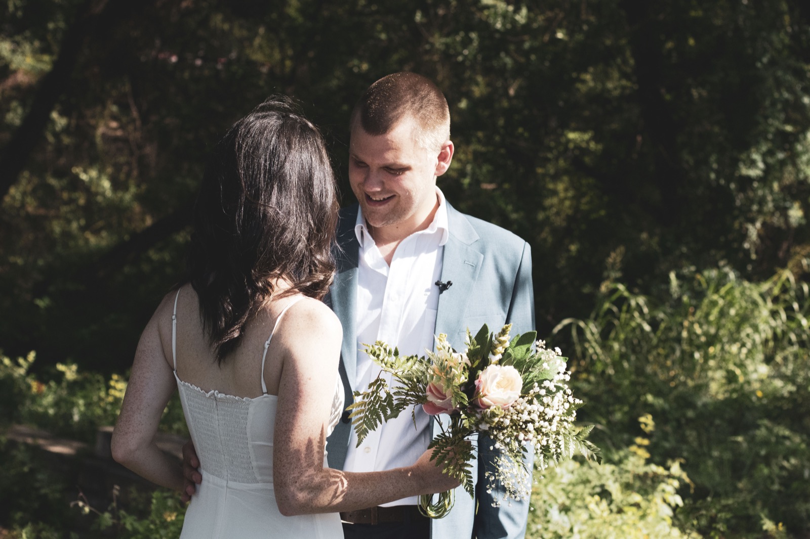 Wedding photography — first look moment